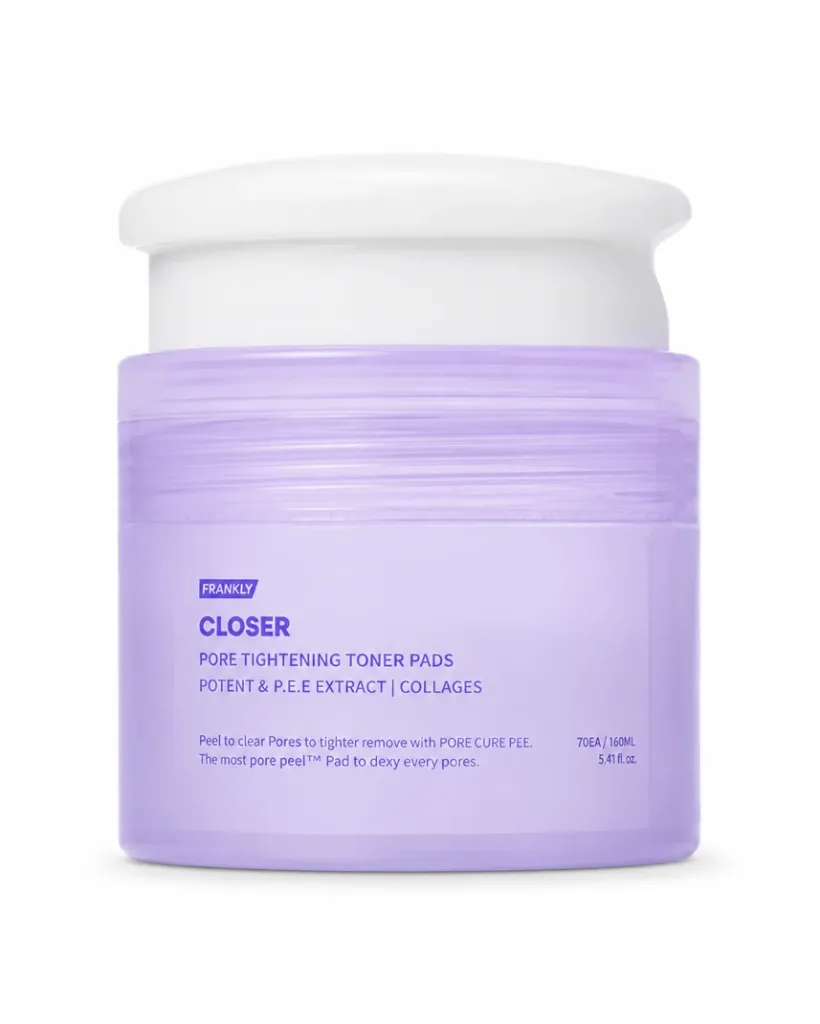 FRANKLY Pirinç Özü, 9 Çeşit peptit ve Kolajen İçeren Gözenek Sıkılaştırıcı Closer Toner Pad 70 Adet 105ml