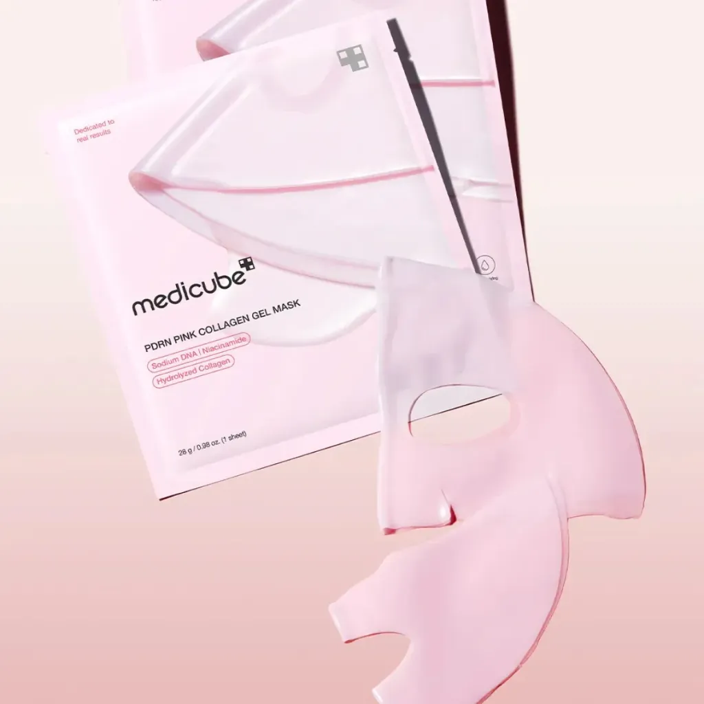 Medicube - PDRN Pink Collagen Gel Mask (48 Saat Boyunca Elastikiyet Koruyucu ve Besleyici Kolajenli Jel Maske) 28gr x 4'lü maske
