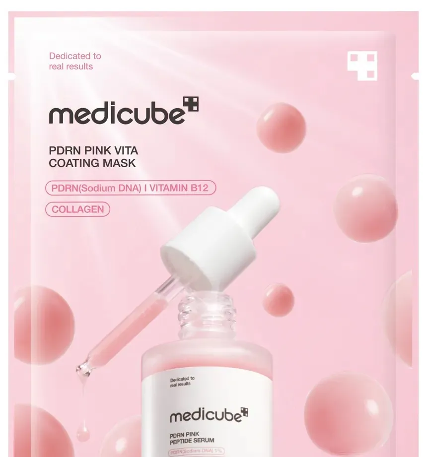 Medicube - PDRN Pink Vita Coating Mask (Nemlendirici ve Besleyici Somon PDRN ve Pembe B12 Vitaminli Kağıt Maske) 22g